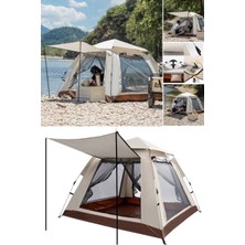 Munico 3-4 Kişi Katlanır Hızlı Pratik Çadır Vahşi Hayat Kamp Su Geçirmez Güneş Koruyucu Taşınabilir Çadır