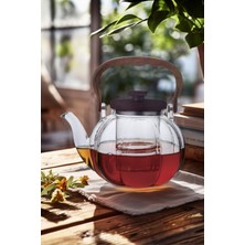 UltraMint 1000 ml Cam Demlik, Şık ve Dayanıklı Çay Demleme Şekli