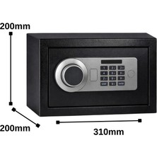 Dbpos Para Kasası Şifreli,parmak Izi,anahtarlı / 20 x 31 x 20 cm