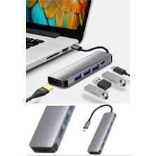 Munico Macbook 6 In 1 Çevirici Pratik Huawei Bilgisayar Için Typec Bağlantı Istasyon Ağ Kablosu Dönüştürücü