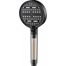 Busstier 6 Fonksiyonlu Filtreli Duş Başlığı Siyah – Yüksek Basınç, Su Tasarruf, Klor Kireç Azaltır
