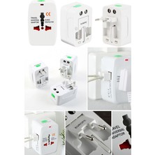 Munico Evrensel Fiş Adaptörü Ac Güç Şarj Cihazı Dönüştürücü Soketi Seyahat Fişi Adaptörü Dünya Seyahati