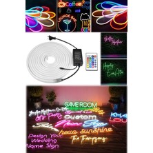 Munico Rgb 5 Metre Neon LED Halat Boru LED 16 Renkli Kumandalı Su Geçirmez Adaptörlü Pratik Kıvrama Esnek