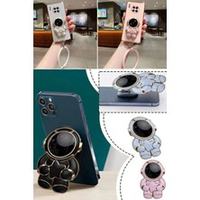 Munico Tüm Telefonlara Uyumlu Yüzük Braketi Üç Boyutlu 3D Kaplama Astronot 3D Kaplama Katlanır Stand