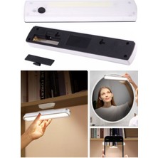 Munico Ev Showroom Gardrop Tezgah Beyaz Pilli Tuşlu Aydınlatma Beyaz LED Işık Merdiven Mutfak Dolabı LED