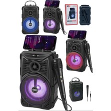 Munico Telefon Standlı Müzik Çalar Hoparlör Bluetooth Miting Mikrofonlu Işıklı Bluetooth Hoparlör Kablosuz