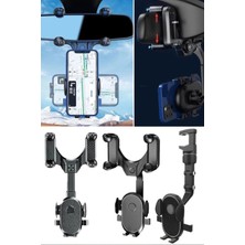 Munico Yükseltilmiş Evrensel 360° Araba Dikiz Ayna Montaj Standı Gps Araba Dikiz Ayna Tutucu Braket