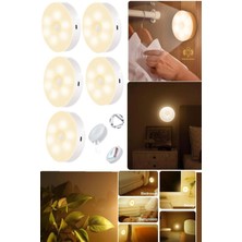 Munico 5 Adet Manyetik Spot Lambası Gün Işığı Ev Kamp Yapışkanlı Sensörlü Dolap Kolidor Şarjlı Spot Lambası