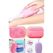 Munico Içine Banyo Duş Fırçası Akıllı Masajlı Lif Sünger Elli  Katı Sabun Koyulabilir Silikon Vücut Kesesi