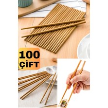 Munico 100 Çift Çubuk Yıkanabilir Bamboo A Kalite Ahşap Chopsticks Çin Japone Yöresel Yemek Çubuğu Stick