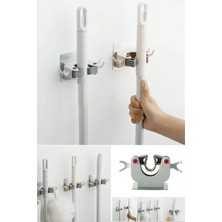 Munico 5 Adet Pratik Mop Fırça Paspas Sap Tutucu Alet Fırça Kolay Rahat Pratik Ev Işyeri Duvara Asma Aparat