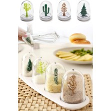 Munico Baharatlık Set 4 Mevsim 4'lü Orman Konsepti Baharatlık Tuz Karabilir Kimyon Yemek Masaları Sofralar