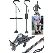 Munico Yaşlılar & Hastalar Için Uyumlu Katlanabilir Baston Otur-Kalk Destekli Pratik Destekleyici Orjinal