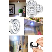 Munico 3'lü Yapışkanlı Gardop Dokumatik Kapa Aç Spot Aydınlatma Lamba Merdiven Koridor Gece Lambası Kamp