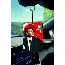 Promosyonik Türk Bayraklı Atatürk Tasarımlı Oto Kokusu