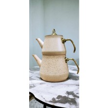 UltraMint Beyaz Granit Kaplama Çaydanlık, Şık ve Dayanıklı Mutfak Gereci