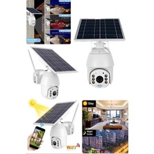 Munico Ev & Dükkan Akıllı Elektriksiz Çalışan Güvenlik Kamerası Wifi Bahçe Ev Dükkan Güneş Panelli Kamera