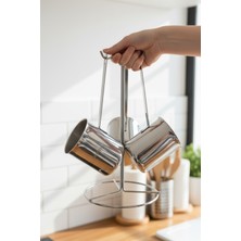 UltraMint Rose 3'lü Çelik Cezve Seti, Şık ve Dayanıklı Mutfak Aksesuarı