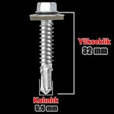 Dekpax 5,5X32 Çatı Vidası 12 Deler 100 Lü