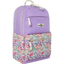 Graf Von Faber-Castell Faber-Castell Çiçek Desenli Sırt Çantası, Mor, Su Geçirmez Kumaş, Ayarlanabilir Omuz Askısı, Dayanık