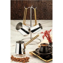 UltraMint Gala Cezve Takımı Sade Gold, Şık ve Dayanıklı Mutfak Aksesuarı