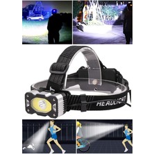 Munico 4 Modlu Su Geçirmez Kızıl Ötesi Far Şarj Edilebilir 18650 Kamp Avcılığı Için Su Geçirmez Kafa Torcu