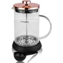 UltraMint Borosilikat Cam French Press, 800 Ml, Şık ve Dayanıklı Kahve Demleme Aracı