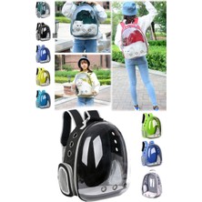 Munico Siyah Şeffaf Kedi & Yavru Köpek Taşıma Seyahat Sırt Çantası Evcil Hayvan Ulaşım Çantası Hava Delikli