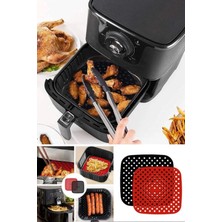 Munico Yeniden Silikon Hava Fritöz Airfreyler Yapışmaz Silikon Paspas Kek Izgara Tabağı Mutfak Aksesuarları