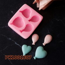 Poyrish 1053 - Silikon Kalıp Mum Kalıbı 4lü Minik Balon