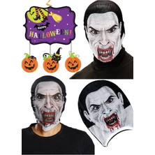 Munico 3D Baskılı  Çocuklar ve Yetişkinler Için Uygun Bez Korku Maskesi Kafanıza Tam Geçen Maske Hallowen