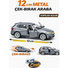 Yıldırım Oyuncak Die Cast Metal Gövdeli Çek Bırak 12 cm Açılabilir Kapılı Oyuncak Bmw Araba