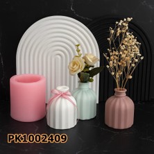 Poyrish PK1002409 - Silikon Kalıp Mum Kalıbı - Boğumlu Vazo