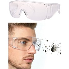 Munico Toz Su Toprak Duman Buğu Engelleyici Gözlük Üstüne Takılabilir Iş Güvenlik Gözlüğü Koruyucu Pro Pvc