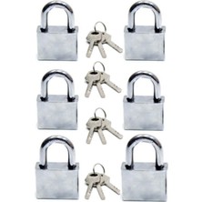 Munico Smart 6lı Kepenk Zincir Kırılmaz Yedek Anahtarlı Asma Kilit Set 6ADET 60MM Çelik Maymuncukla Açılmaz