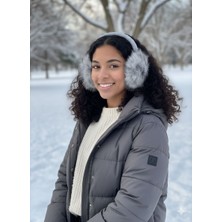 Kokoş Katlanabilir Kulaklık Tüylü Gri Peluş