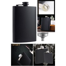 Munico Konyak Viski Matarası Siyah Paslanmaz Çelik Balıkçılık Şarap Şişesi Su Kabı Su Isıtıcısı Şişe 250ML