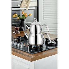 UltraMint Paslanmaz Çelik Çaydanlık Takımı, Orta Boy, 1.1-2 Litre, Şık ve Dayanıklı