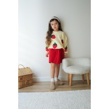 Asortix Kız Çocuk Çilek Figür Baskılı Etekli Takım – 5807K-JLB-006