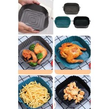 Munico 20 cm Kare Model Silikon Fırın ve Airfryer Pişirme Matı ile Yemeklerinizi Kolayca Pişirin