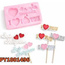 Poyrish 1041 - Silikon Kalıp Mum Kalıbı - Seni Seviyorum - I Love You Etiket