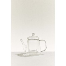 UltraMint Doğal Cam Demlik 1 Litre, Şık ve Kullanışlı Çay Demleme Aleti