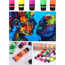 Munico 6 Renkli 6 Adet Yüz Vücut Sürülen Paint Party Neonlu Glow Parti Yüz Boya Parti Karanlıkta Parlayan