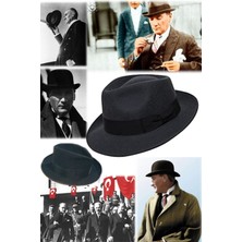 Munico Cumhuriyet Mirası  Siyah Mustafa Kemal Paşa Atatürk Şapkası Anı Atatürk Şapkası Saygı ve Sevgiyle