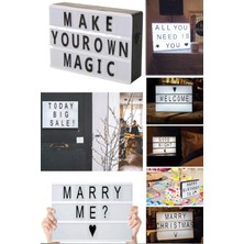 Munico 94 Harfli Işıklı Yazı Tahtası Ledli Pro Pano A5 Boyutlu Dekoratif Ofis Ev Restoran