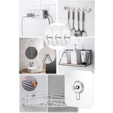 Munico 50 Adet Güçlü Yapışkanlı Çivi Askılık Mutfak Eşyaları Tablo Halı Iz Bırakmaz Duvar Kancası Ahşap Cam