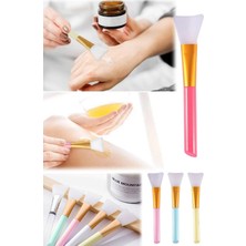 Munico 3 Adet Silikon Makyaj Yüz Maskesi Fırçası Kadınlara Özel Yüz Bakım Fırçası Silikon Başlıklı Spatula