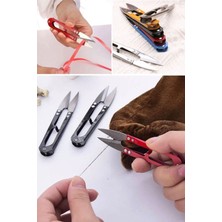 Munico 5 Adet Giysi Tekstil Balıkçı Makası Keskin Pratik Makas Çelik Çapraz Makas Mini Zanaat Makası Parmak