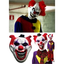 Munico Cadılar Bayramı Için Dev Palyaço Joker Maskesi Korkunç Palyaço Maskesi Tam Yüz Mega Boy Joker Maske