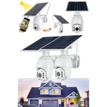 Munico 2 Adet Wifi Uygulamalı Gece Görüşlü Solar Güneş Enerjili Kamera Akıllı Waterporff Güvenlik Kamerası